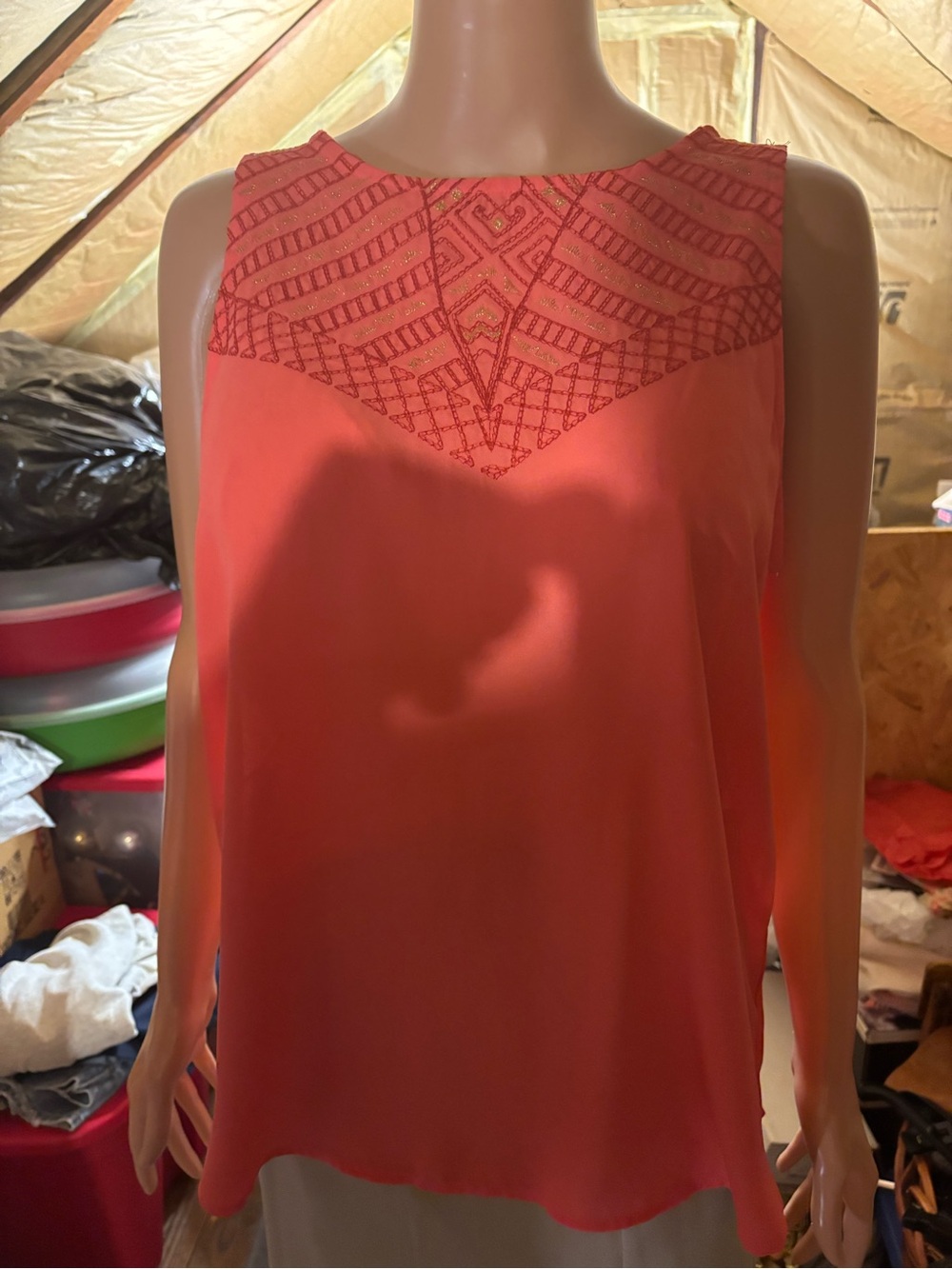 Women’s Apt. 9 Coral Sleeveless Top Size M